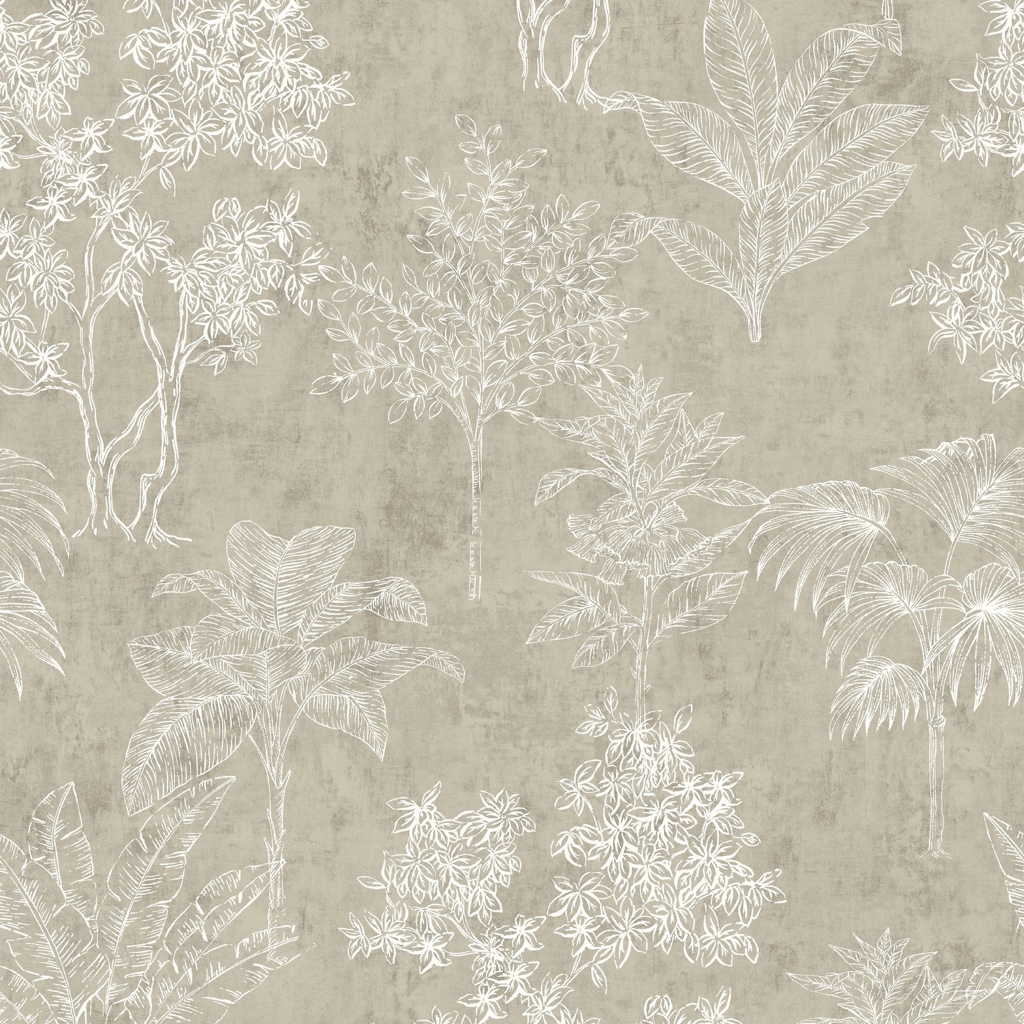Galerie Wallcoverings Zen Collection Floating Foliage Metallic Sheen Finish Non-woven Wallpaper Roll