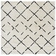 preview thumbnail 92 of 154, SAFAVIEH Arizona Shag Nevada 1.2-inch Thick Rug 6'7" Square - Ivory/Black