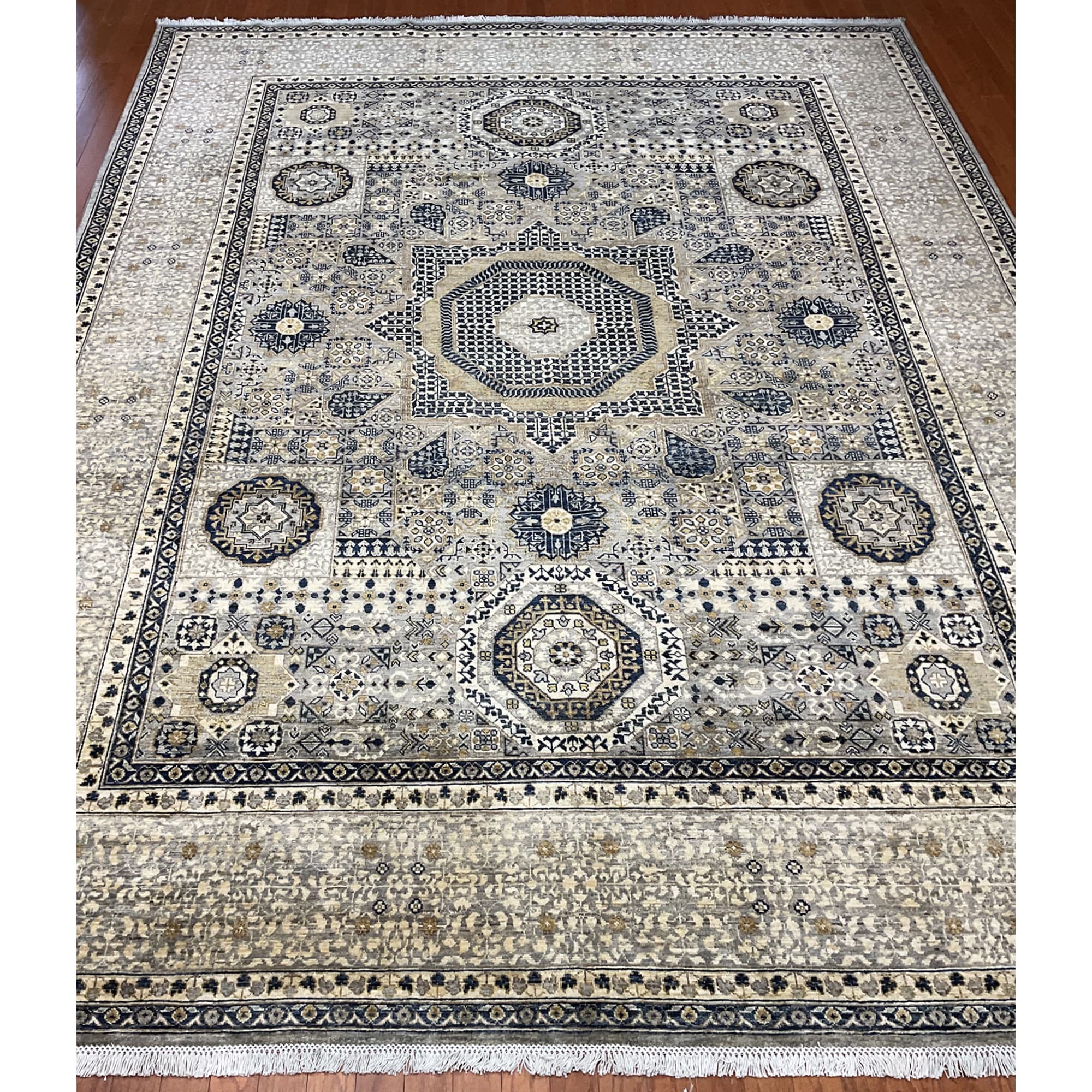HERAT ORIENTAL Handmade Afghan Mamluk Wool Rug - 9' x 12'2"