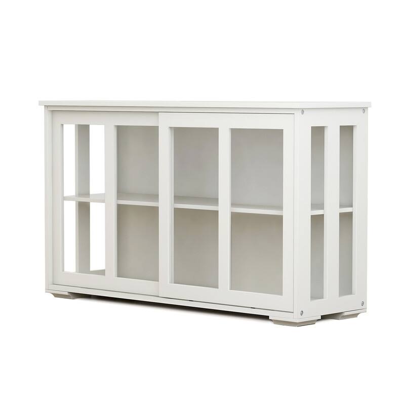 Kitchen Storage Stand Cupboard With Glass Door
