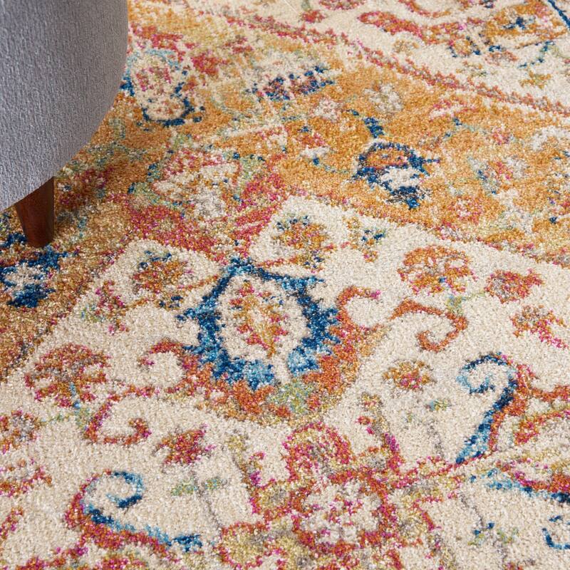 Copper Grove Alsleben Vintage Persian Floral Medallion Area Rug
