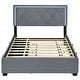 preview thumbnail 16 of 50, Button-Tufted Wingback Bed Velvet Frame Storage Platform Bed with 2 Drawers, Trundle Bed and Smart LED Light Bed Frame