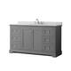 Option Dark Gray / White Carrara Marble Top / Polished