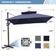 preview thumbnail 15 of 45, Crestlive Products 10FT Aluminum Square Double Top Patio Cantilever-Offset Umbrella