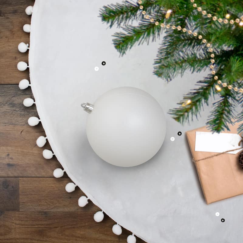 Matte White Shatterproof Christmas Ball Ornament