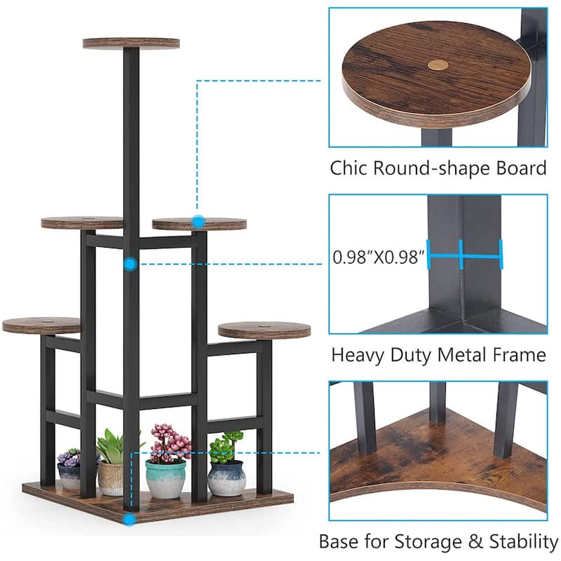 Corner Plant Stand Indoor 6 Tiered Plant Shelf Flower Stand