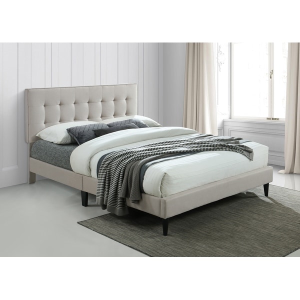 Ovis Ella Tufted Platform Bed, Upholstered Bed. Opens flyout.