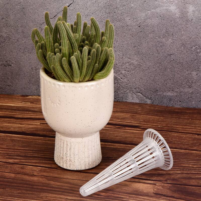 5pcs Cone-Shape Flowerpot Hole Mesh Pad Bottom Drainage Screen, Clear