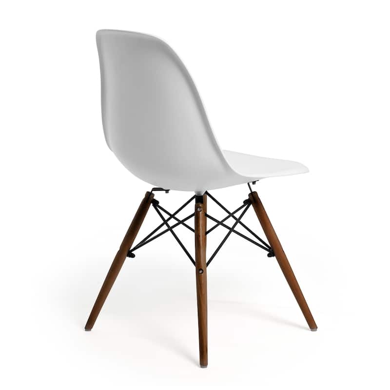 Paris-2 Side Chairs with Walnut Legs (Set of 2)