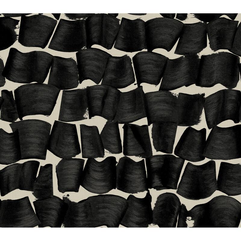 Norwich, Brushed Ink, 27' L X 27" W, Wallpaper Roll - Black
