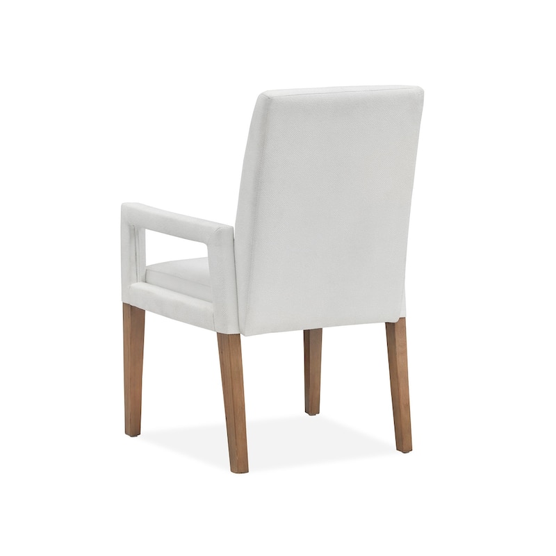 Magnussen Home Lindon Belgian Wheat White Upholstered Arm Chair Two Pack - 23.75''W x 24.13''D x 37.25''H