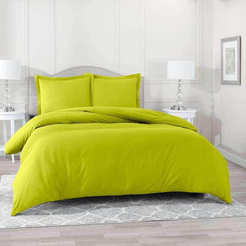 Nestl Ultra Soft Double Brushed Microfiber Duvet Cover Set with Button Closure