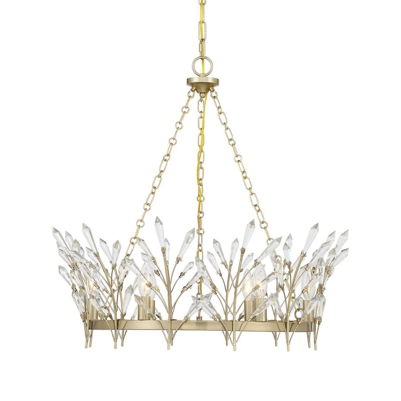 Savoy House 1-4073-6 Orianna 6 Light 26" Wide Crystal Ring Chandelier - Noble Brass