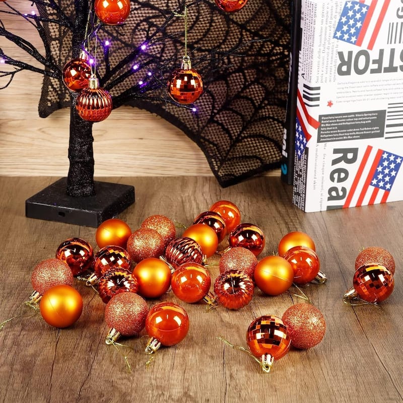 34 Pieces Shatterproof Christmas Ornaments Set Christmas Decorations 1.57 Inch Christmas Balls - N/A
