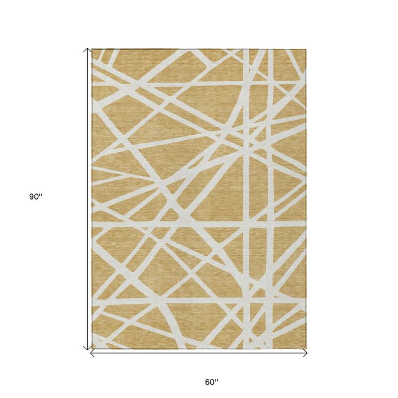 HomeRoots Geometric Transitional Rectangle Outdoor Rug