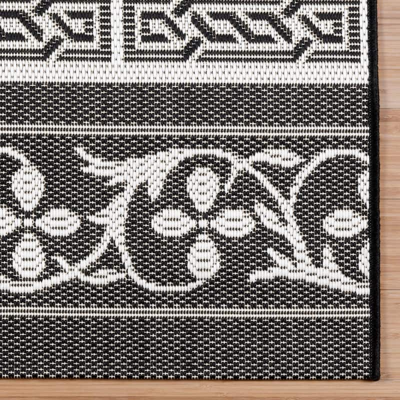 Gertmenian Paseo Burke Bohemian Striped Polypropylene Flatweave Indoor/ Outdoor Area Rug