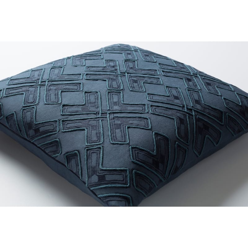 Decorative Lauren Navy 18-inch Throw Pillow Cover