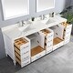 preview thumbnail 35 of 127, Willow Collection 84 in W x 22 in D x 36 in H Aberdeen Double Bowl Sink Bathroom Vanity with Countertop