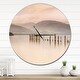 preview thumbnail 9 of 8, Designart 'Loch Lomond Jetty and Mountains' Oversized Coastal Wall CLock