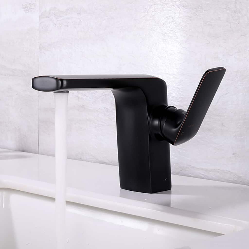 Oil Rubbed Bronze Single Handle Bathroom Basin Faucet