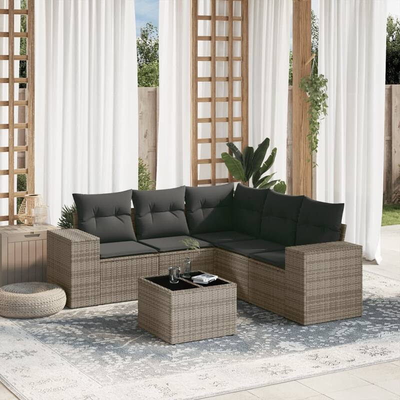 vidaXL Garden Sofa Set - Grey With table