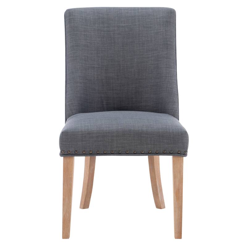 Linon Allard Modern Dining Chairs with Natural Legs (Set of 2)