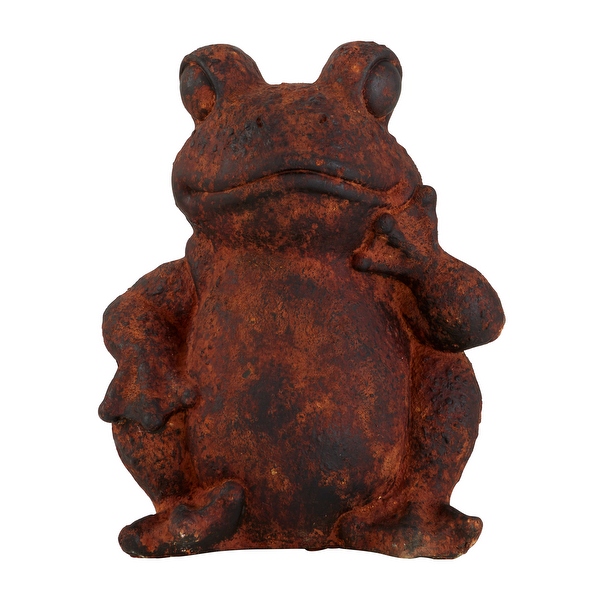 thinking frog statue