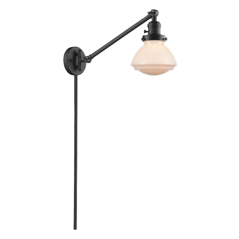 Innovations Lighting Olean 22" Tall Bathroom Sconce - Oil Rubbed Bronze / Matte White