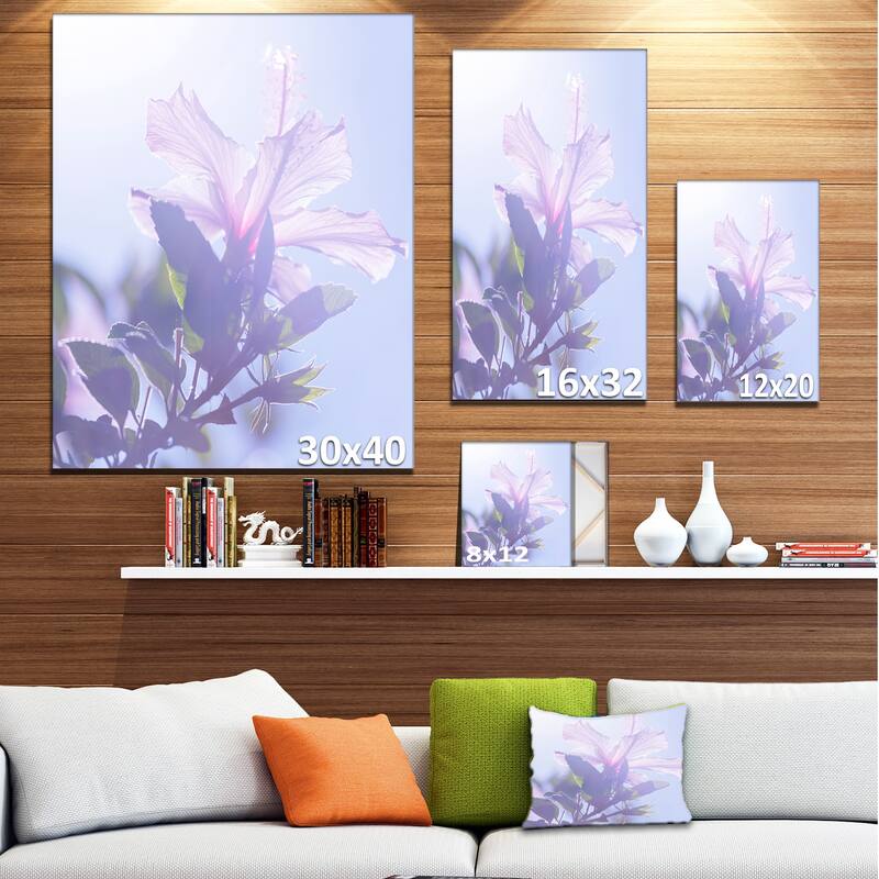 Designart "Pink Hibiscus Flower in Hawaii" Large Flower Canvas Art Print