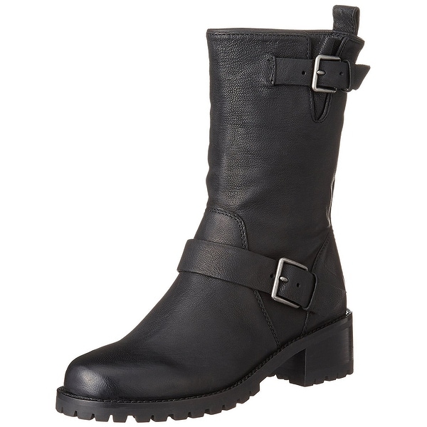 womens mid calf motorcycle boots