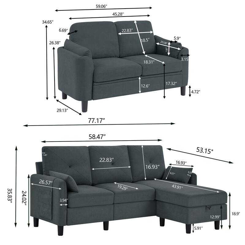 3 Piece Living Room Set