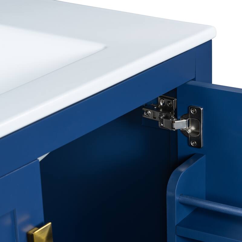 30" Bathroom Vanity with Single Sink Soft Closing 2 Doors and a Drawer