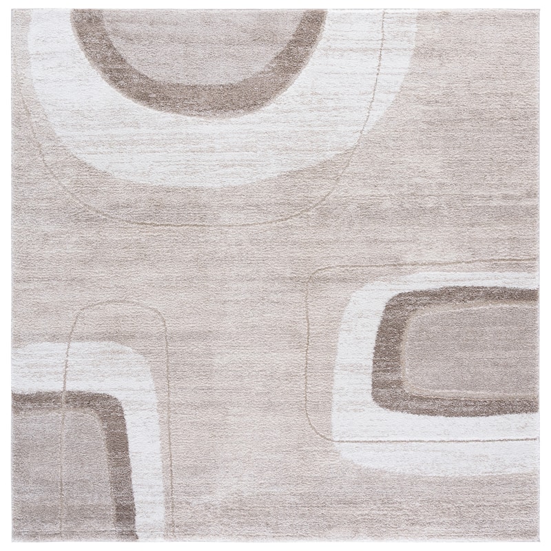 SAFAVIEH Northport Eter Rug - 6'7" Square - Taupe/Ivory