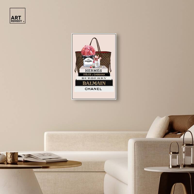 Pretty Spring Time Books Glam Canvas by Art Remedy