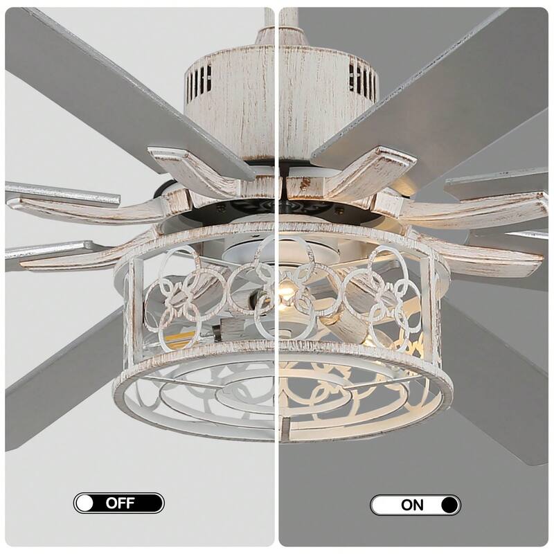Cusp Barn 72in. Industrial Ceiling Fan with Remote, Dual Finish Blades, Modern Silent DC Motor 6 Speeds Reversible Ceiling Fan