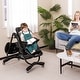 preview thumbnail 22 of 47, Multifunctional Folding Baby High Chair with Rolling Wheels and Adjustable Height - 40" x 23" x 36"-43.5"(L x W x H)