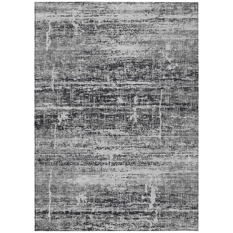 HomeRoots Abstract Transitional Rectangle Outdoor Rug