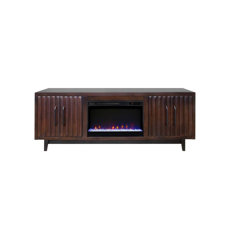 Bridgevine Home Radiance 75 inch Fireplace TV Stand for TVs up to 85 inches