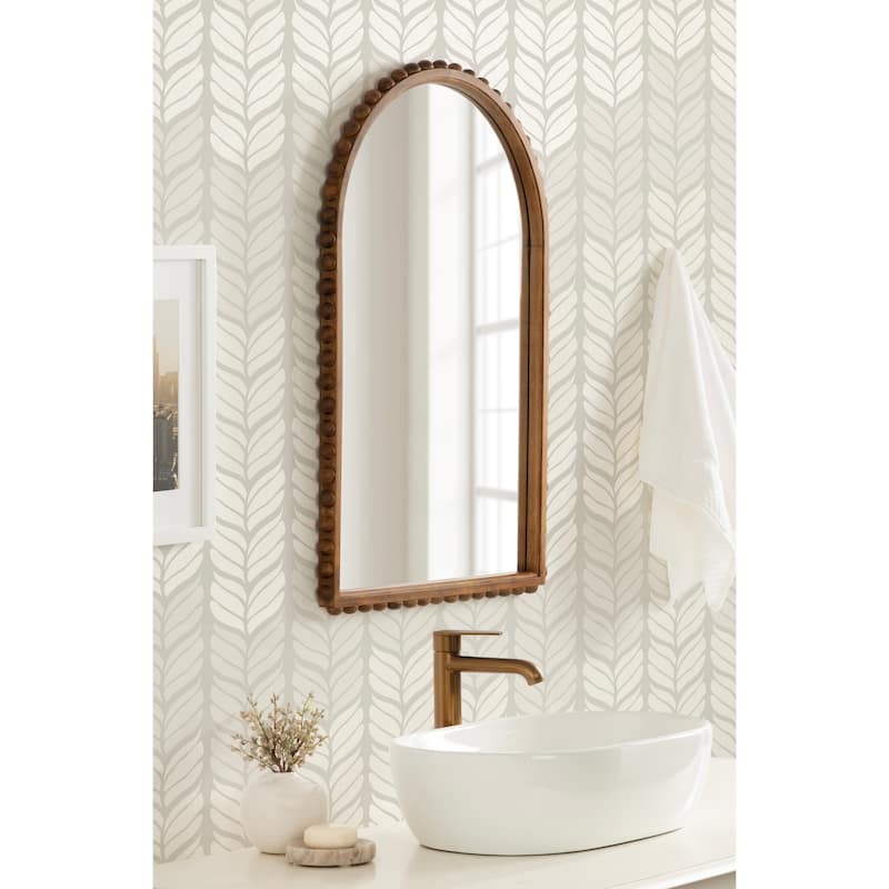Kate and Laurel Beadbrook Arched Wall Mirror