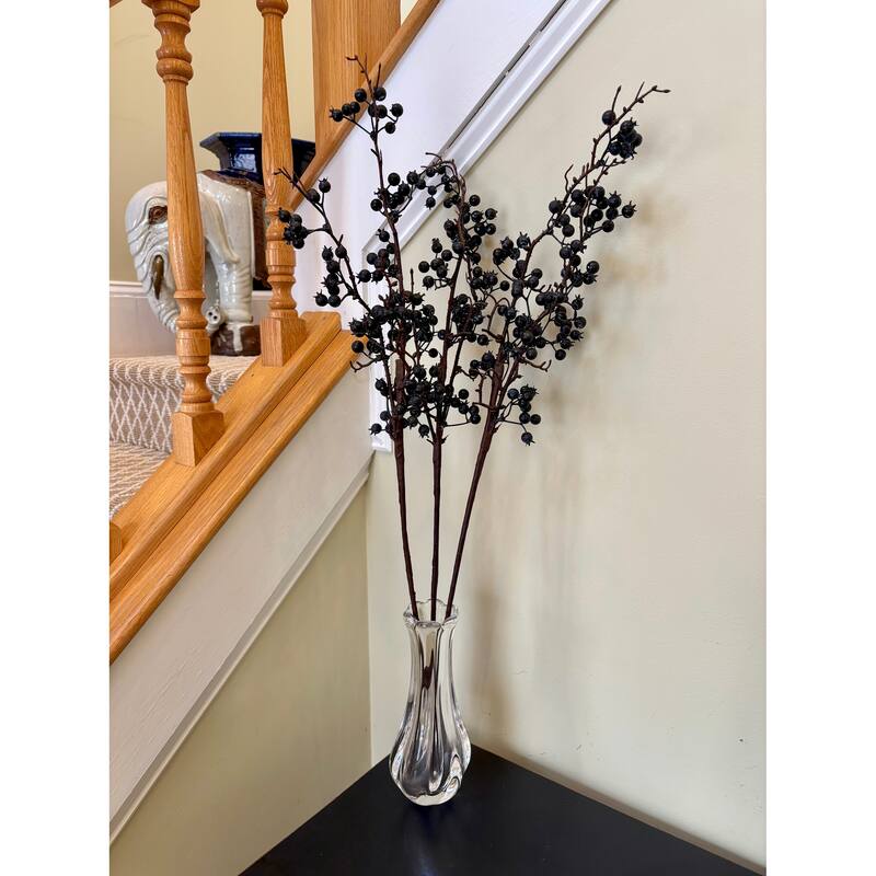32" Artificial Blueberry Spray, Set of 3 - 32