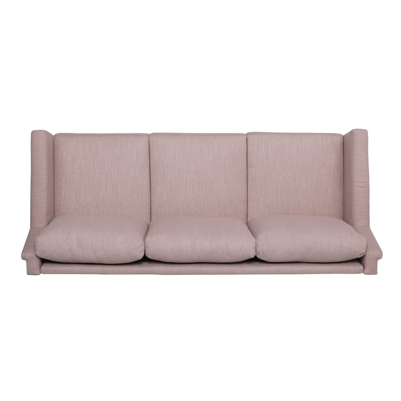 76.5 Inches Upholstered Couch, Compact Sofa Loveseat Couch with Wood Legs, Fabric Couches 2 Seats Love Seats for Living Room