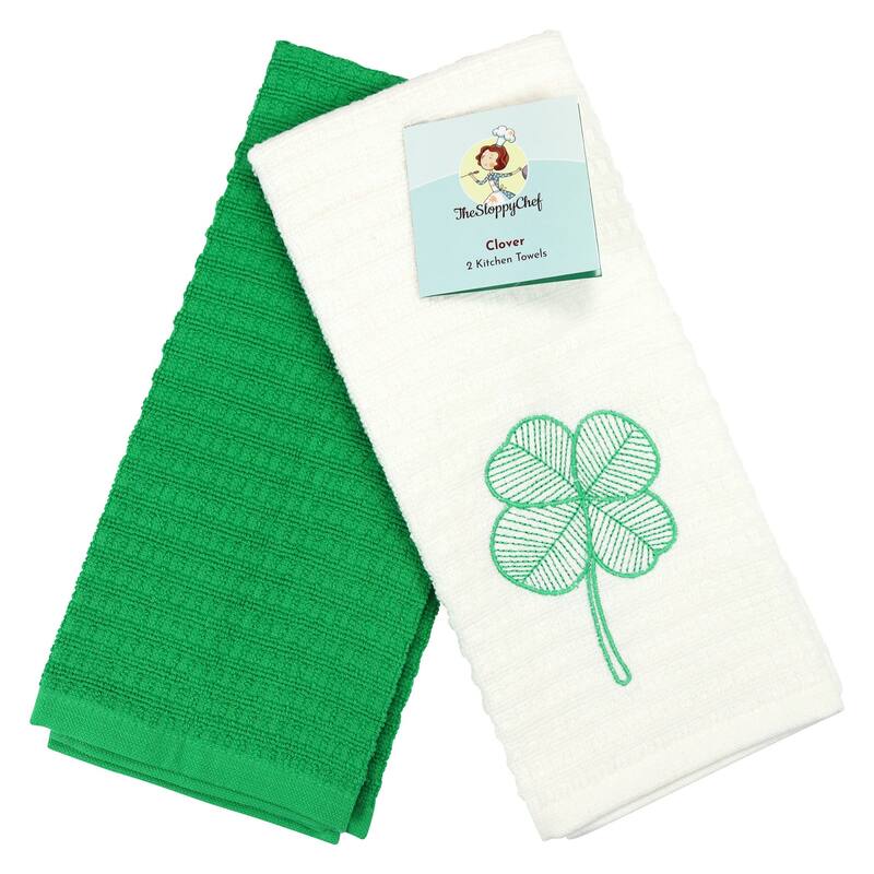 The Sloppy Chef Embroidered 2-Piece Kitchen Towels - 16x26