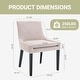 preview thumbnail 41 of 55, RENEWLINE Mid-Century Modern Corduroy Upholstered Dining Chairs with Solid Wood Legs