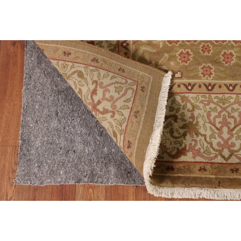 Gold Aubusson Oriental Area Rug Handmade Wool Carpet - 5'10"x 8'11"