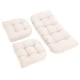 preview thumbnail 18 of 20, Twill 3-piece Indoor Settee Cushion Set Natural