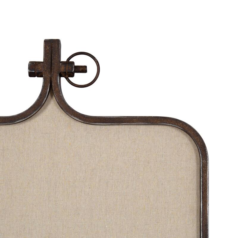 Kate and Laurel Yitro Metal Framed Fabric Pinboard - 20x35
