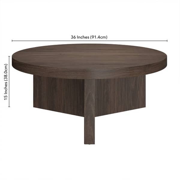 dimension image slide 2 of 5, Holm 36" Wide Round Coffee Table