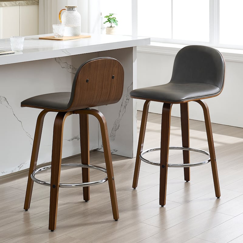 Upholstered Wood Swivel Bar Stools/ Counter Stool