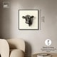 preview thumbnail 52 of 60, Darkness in Detail of Cow Canvas Animal Art Prints by Art Remedy