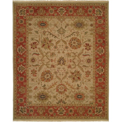 Traditional White Flatweave Wool Area Rug